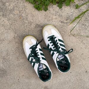 Adidas DRAGON Classic White and Dark Green Shoes